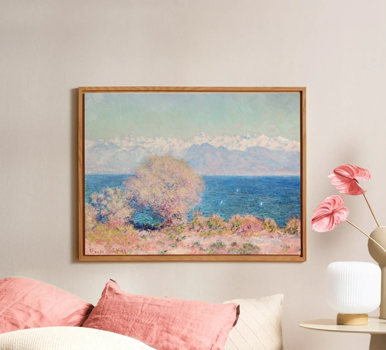 View of Cap d'Antibes Claude Monet alluminio dibond da apoloprints