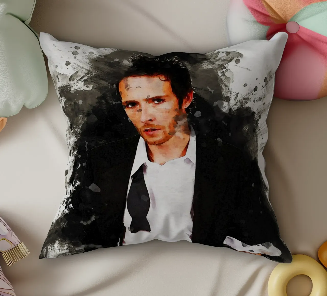 Sbaffo di ritratto Scott Weiland cuscino da Gunawan Rb