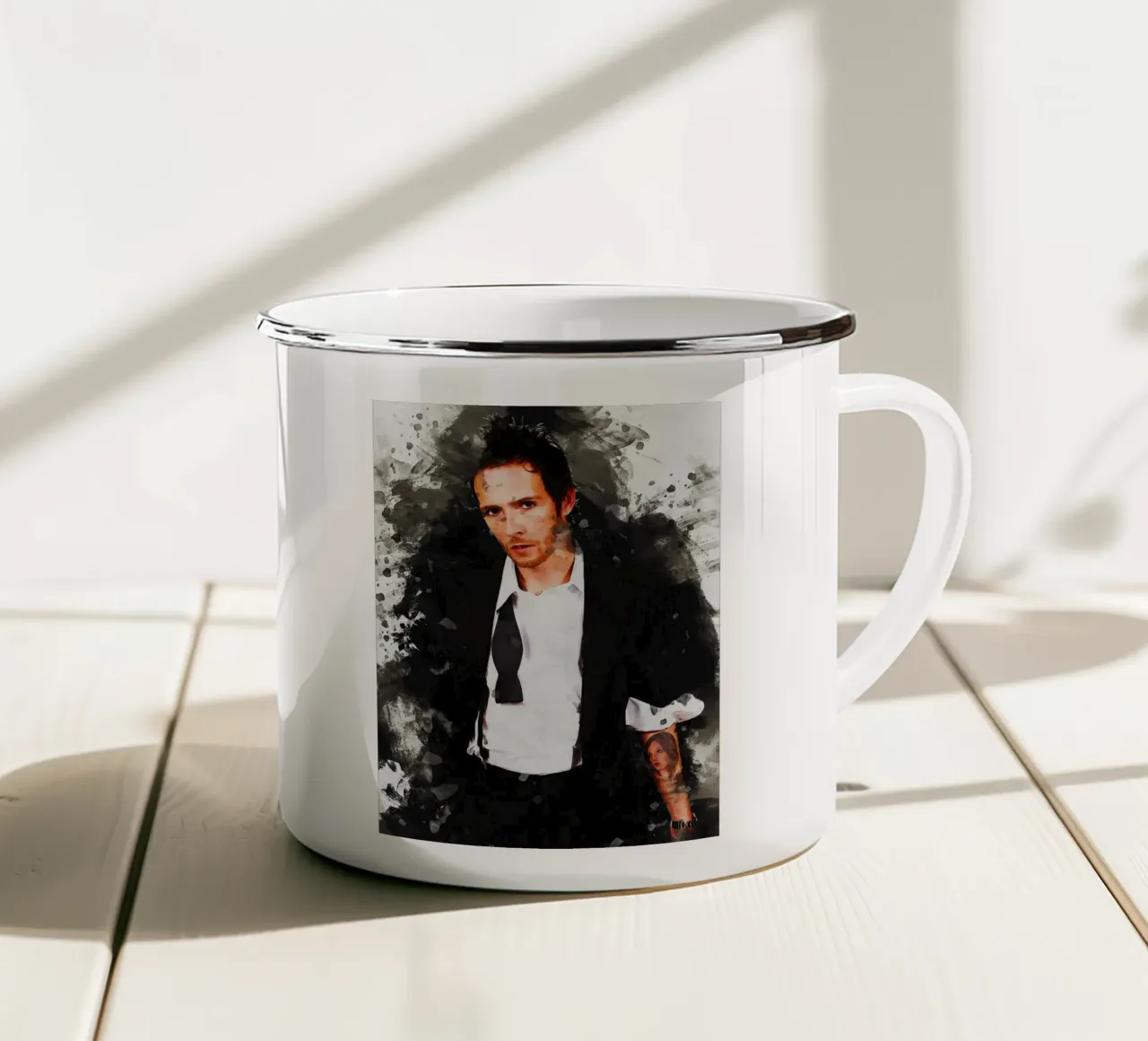 Sbaffo di ritratto Scott Weiland tazza in smalto da Gunawan Rb