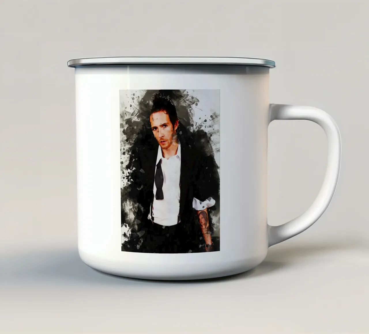 Sbaffo di ritratto Scott Weiland tazza in smalto da Gunawan Rb