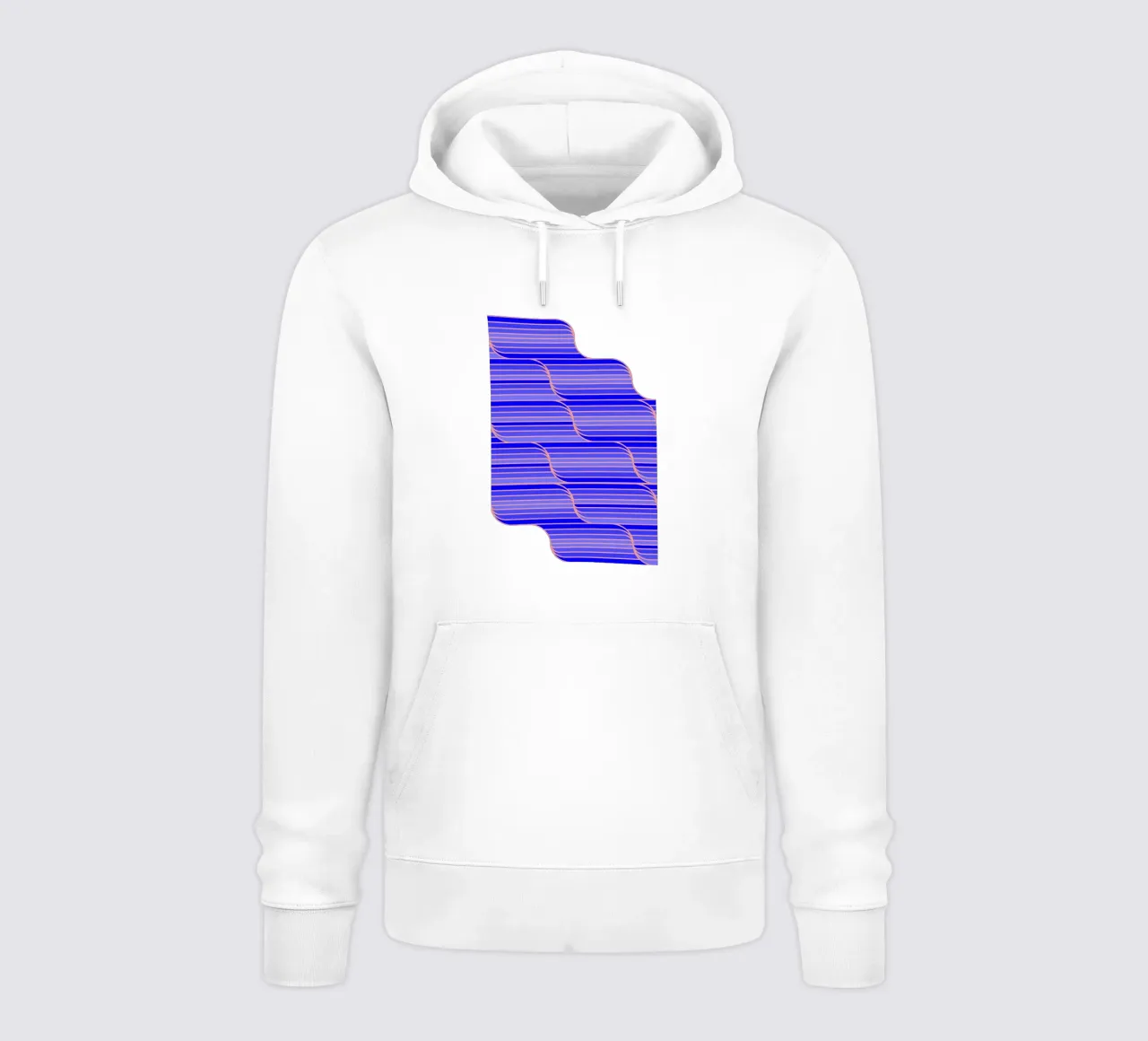 Geo Stripes blu cobalto felpa con cappuccio da SilverPegasus