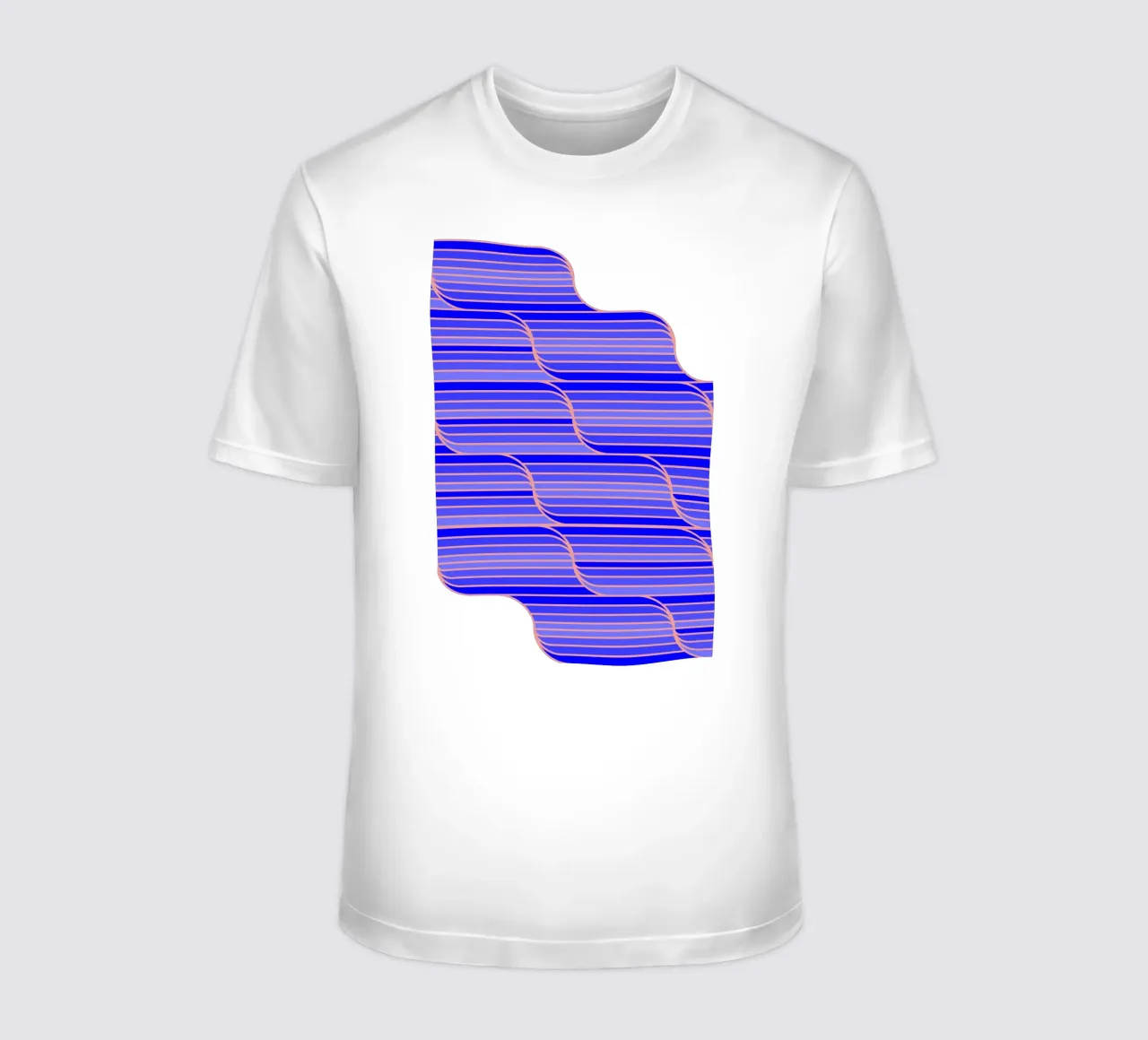 Geo Stripes blu cobalto t-shirt da SilverPegasus