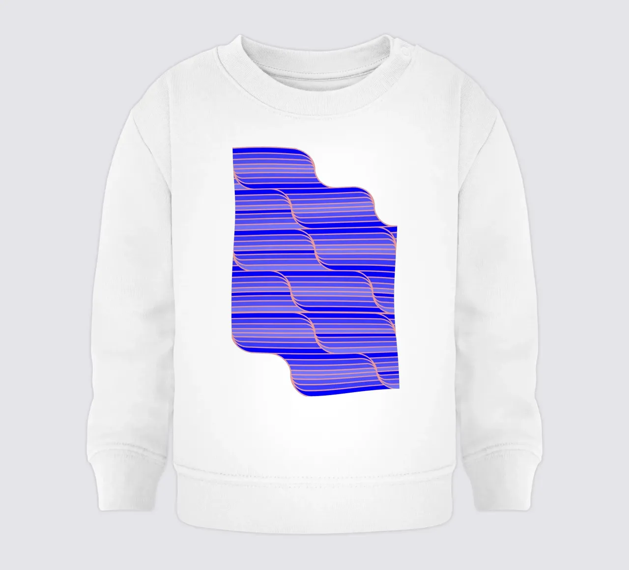 Geo Stripes blu cobalto felpa neonato da SilverPegasus
