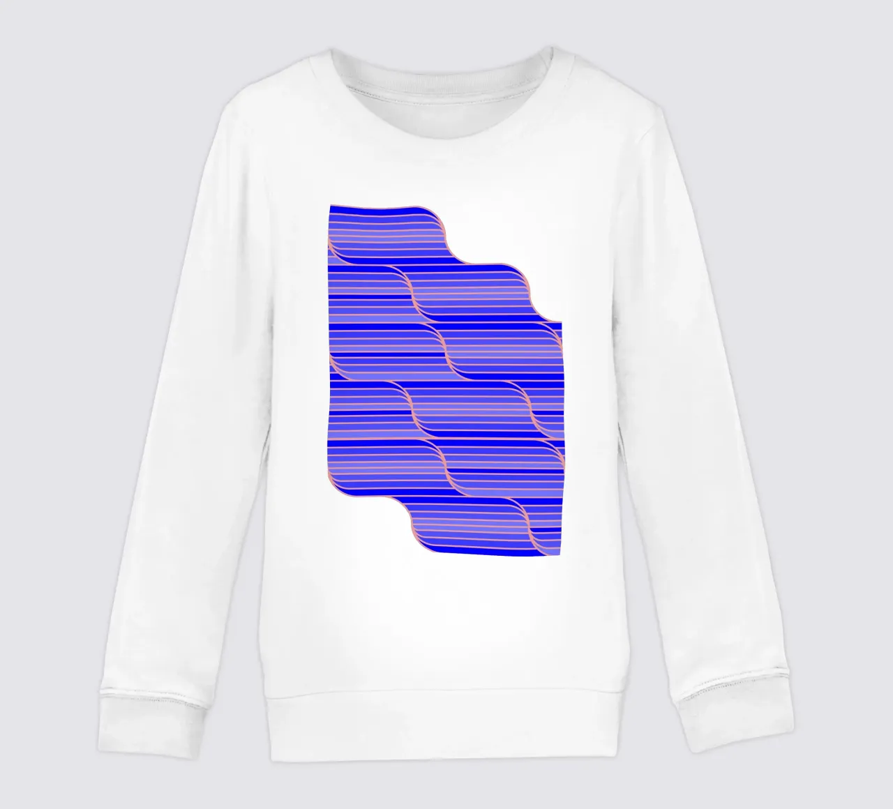 Geo Stripes blu cobalto felpa bambino da SilverPegasus