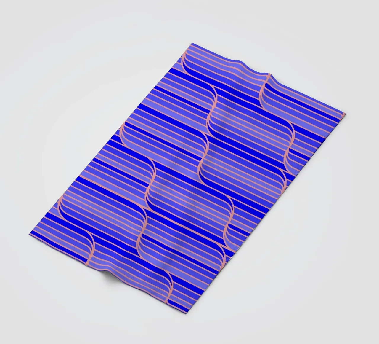 Geo Stripes blu cobalto coperta in pile da SilverPegasus