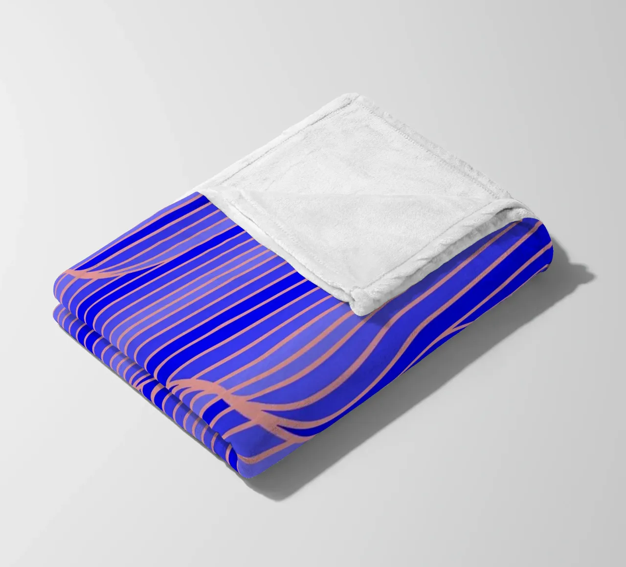 Geo Stripes blu cobalto coperta in pile da SilverPegasus