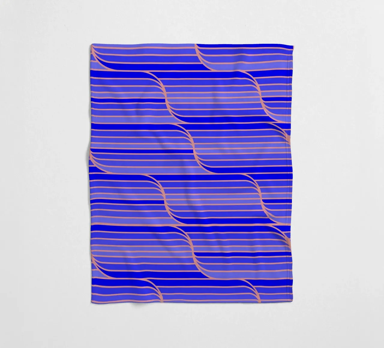 Geo Stripes blu cobalto coperta in pile da SilverPegasus