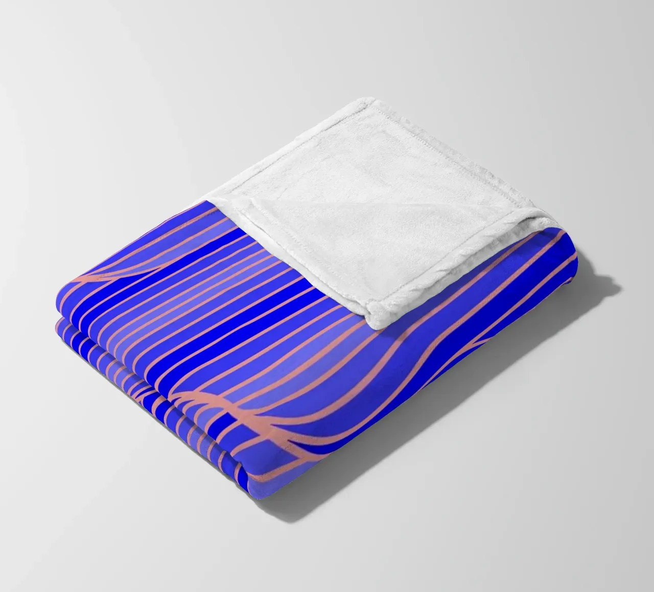 Geo Stripes blu cobalto coperta in pile da SilverPegasus