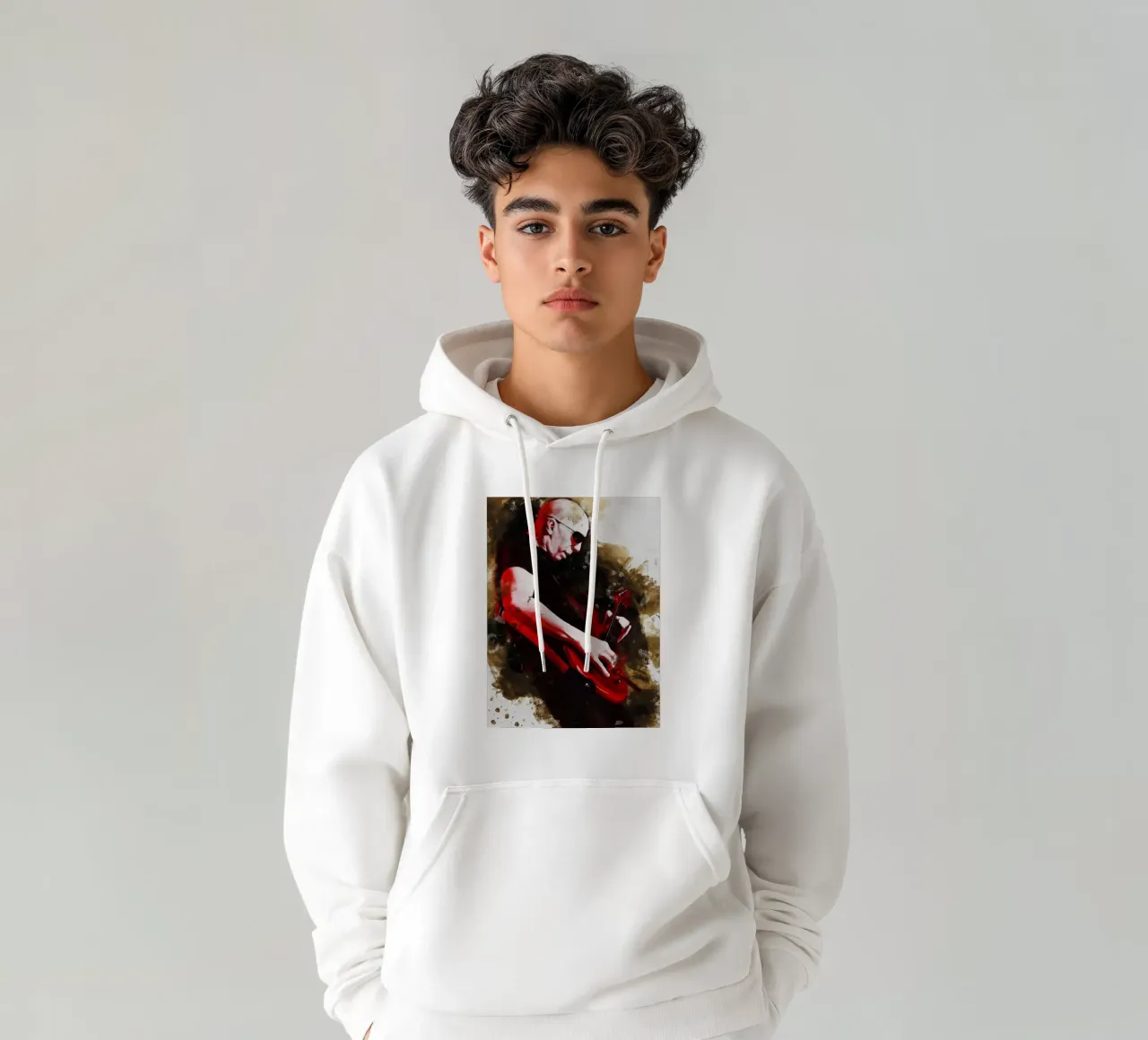 Smudge Joseph Joe Satriani felpa con cappuccio da Gunawan Rb