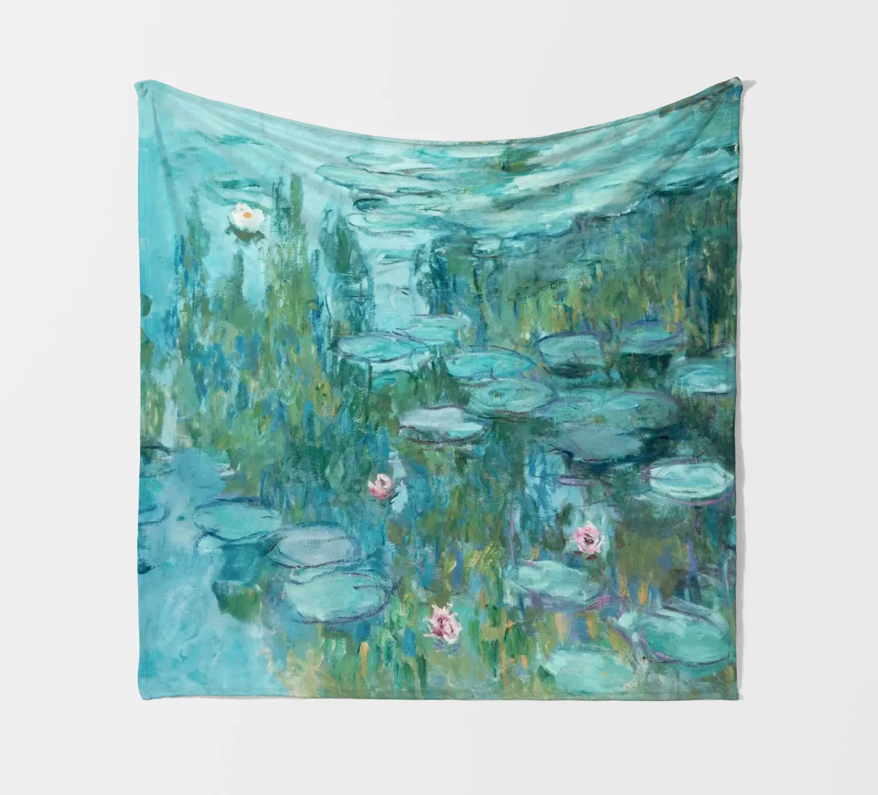 Monet Water Lilies (c. 1915) coperta in pile da apoloprints