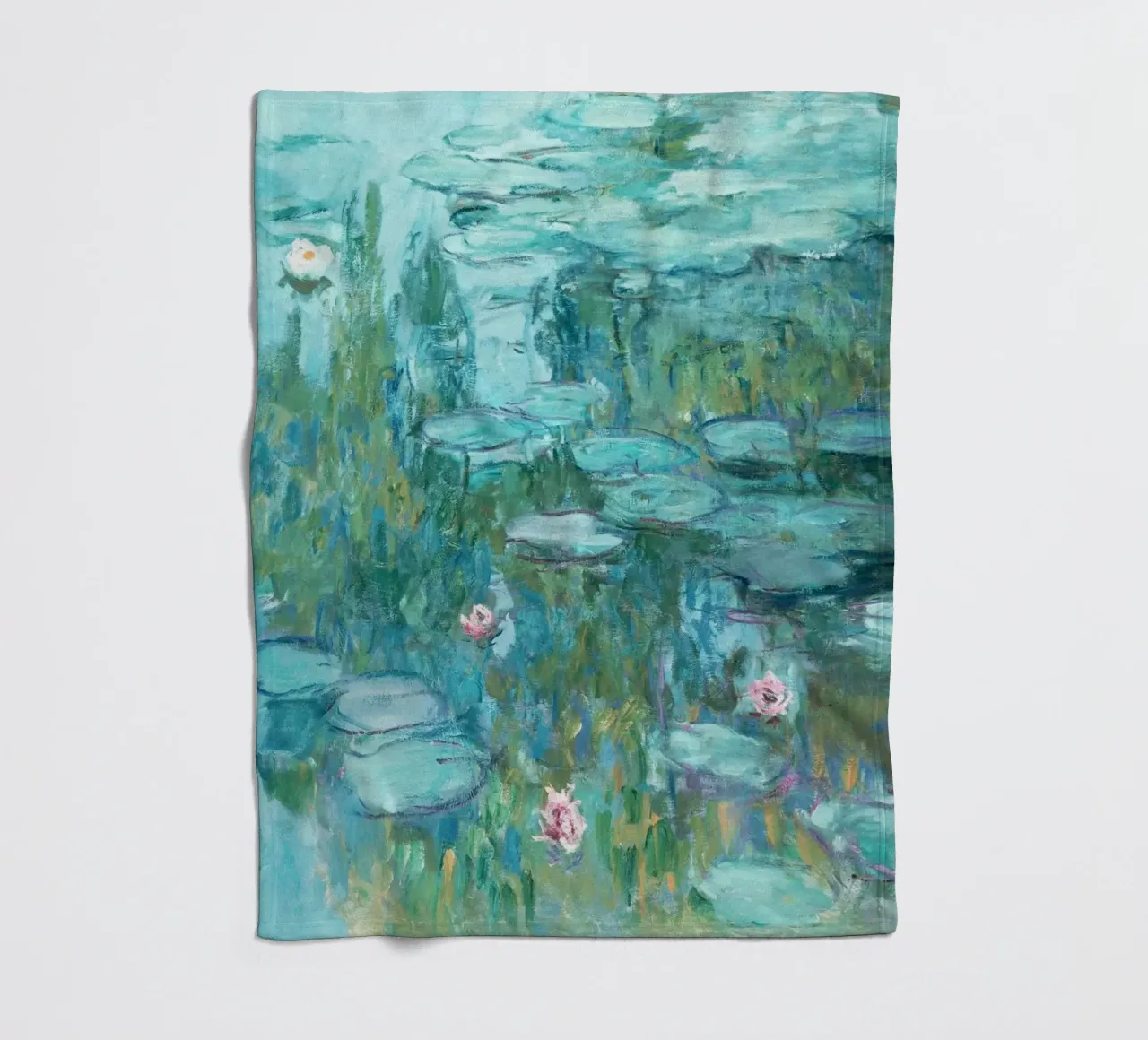 Monet Water Lilies (c. 1915) coperta in pile da apoloprints