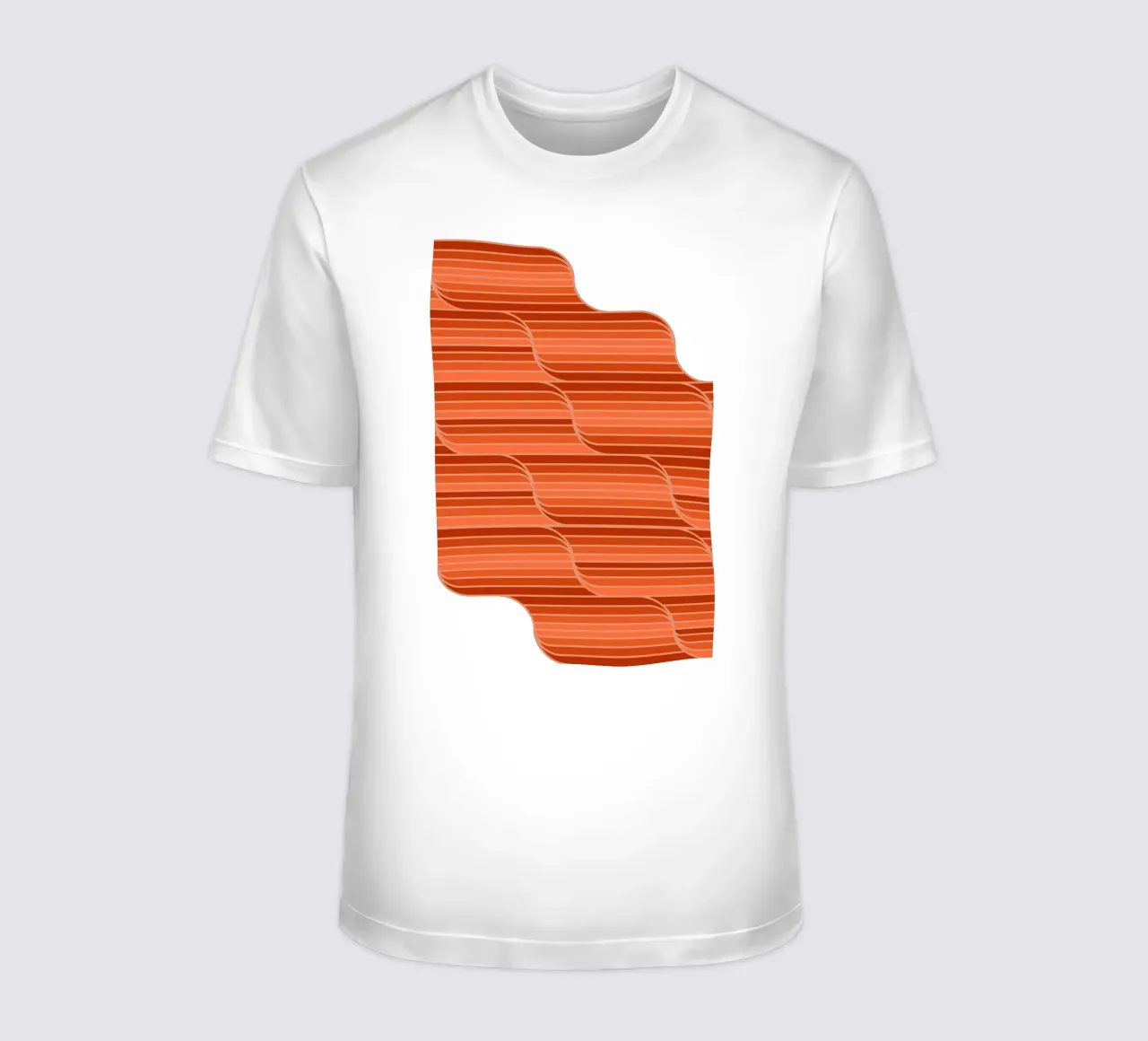 Strisce Geo Arancione Ruggine t-shirt da SilverPegasus