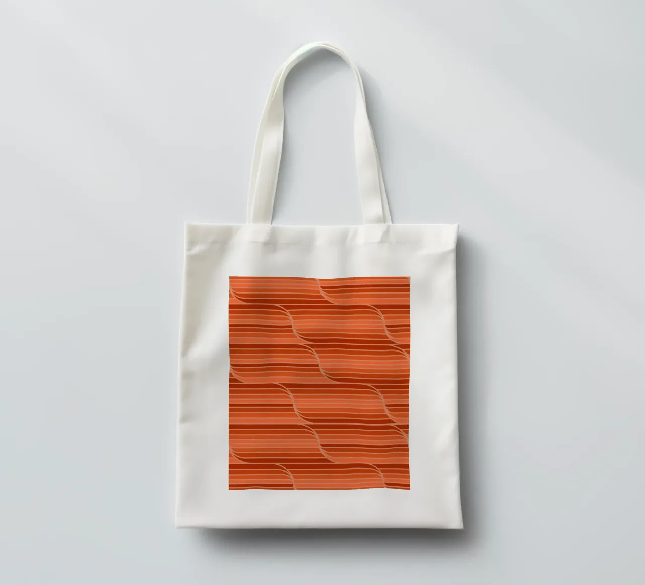 Strisce Geo Arancione Ruggine borsa in juta da SilverPegasus