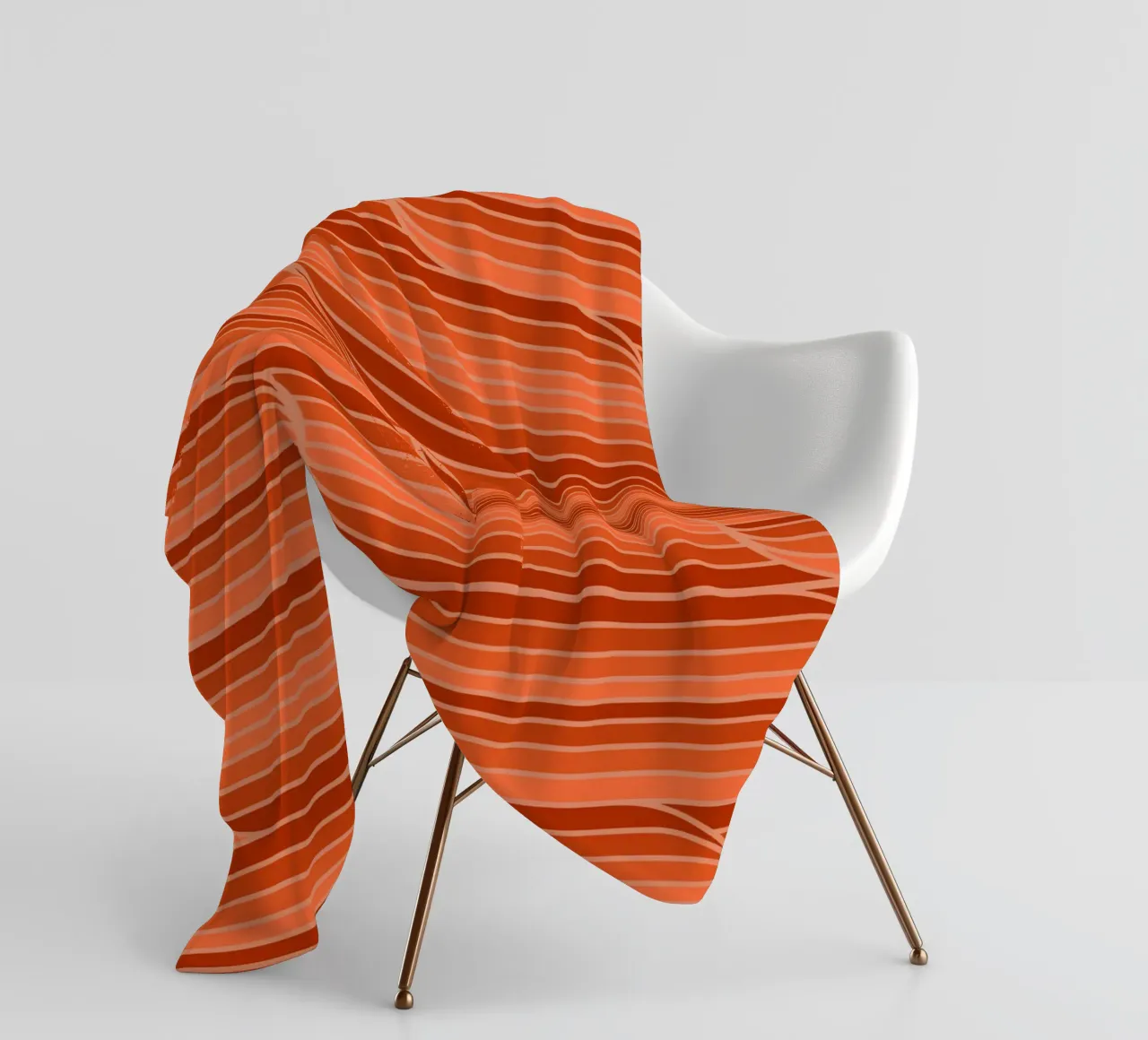 Strisce Geo Arancione Ruggine coperta in pile da SilverPegasus
