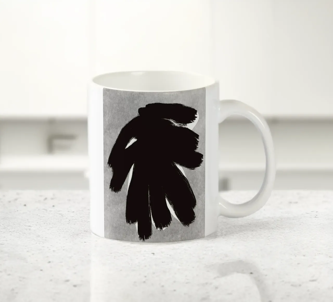 Nero astratto in grassetto 07 tazza in ceramica da Little Dean