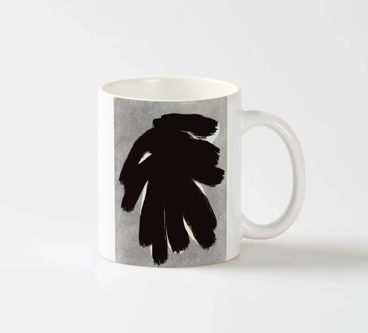 Nero astratto in grassetto 07 tazza in ceramica da Little Dean
