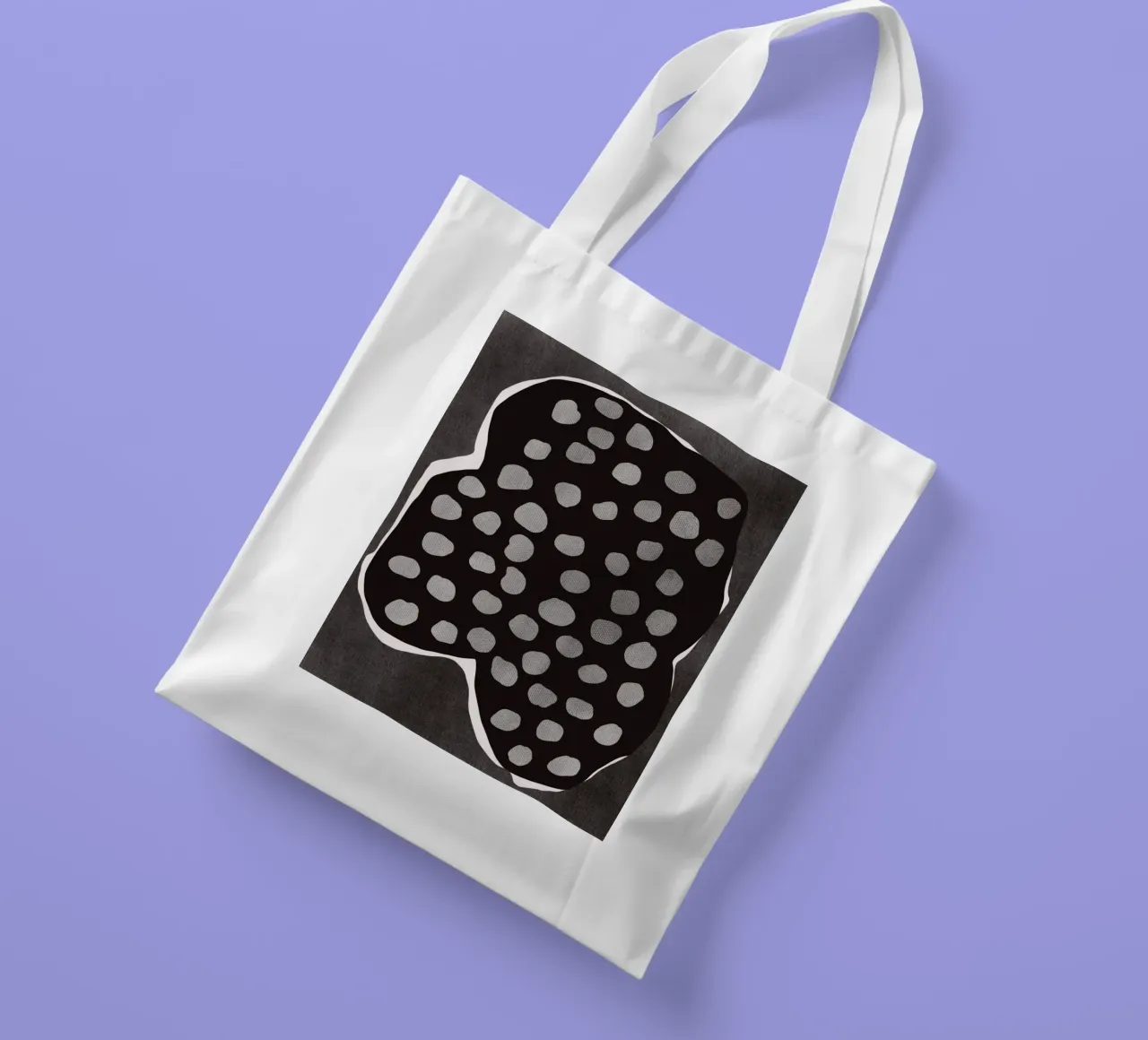 Black bold abstract 08 tote bag by Little Dean