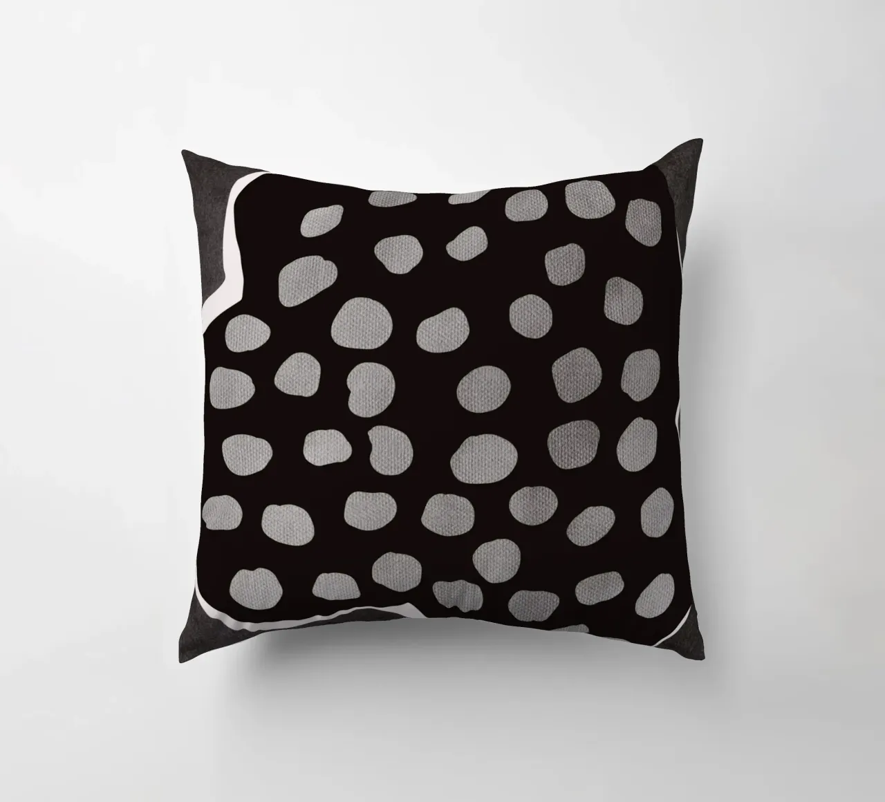 Abstrait noir et audacieux 08 coussin de Little Dean