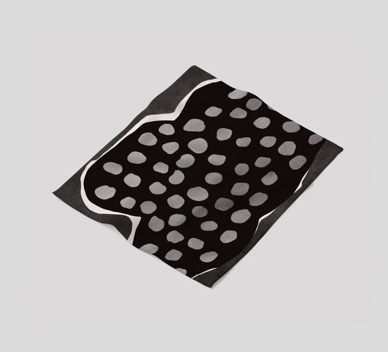 Black bold abstract 08 fleece blanket by Little Dean