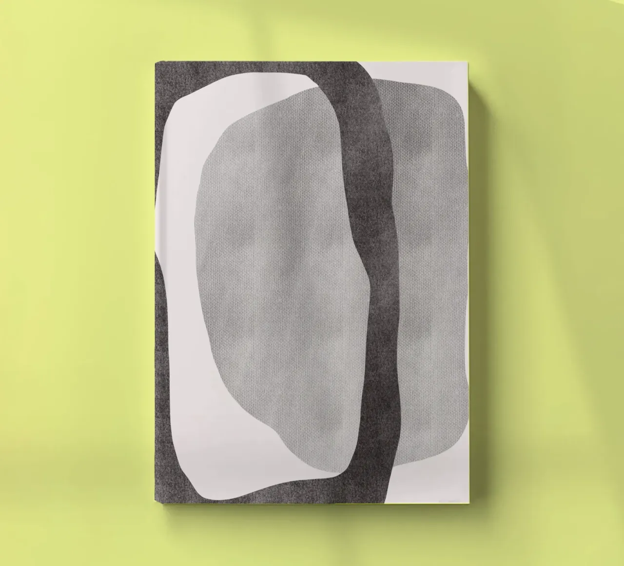 Black bold abstract 09 notebook by Little Dean