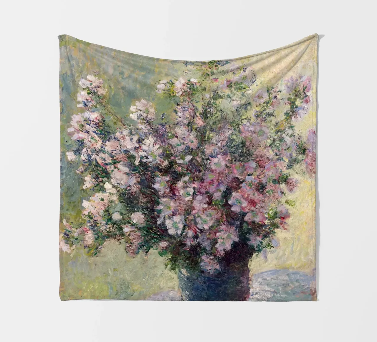Monet - Vase of Flowers 1881 coperta in pile da apoloprints
