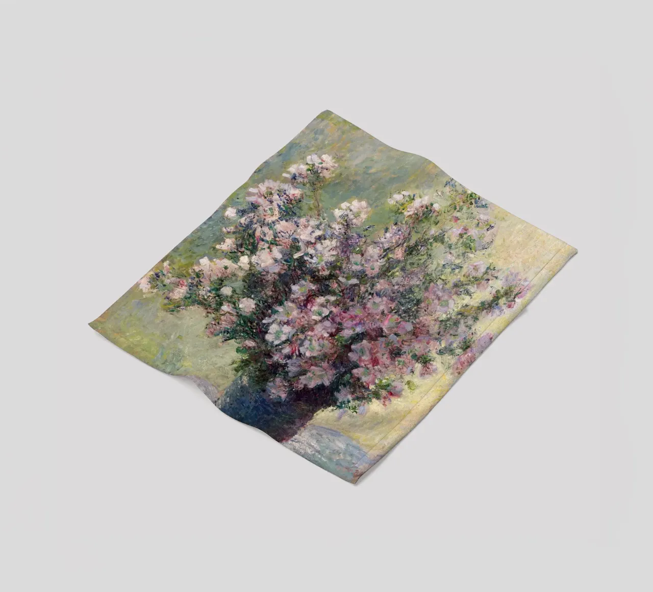 Monet - Vase of Flowers 1881 coperta in pile da apoloprints