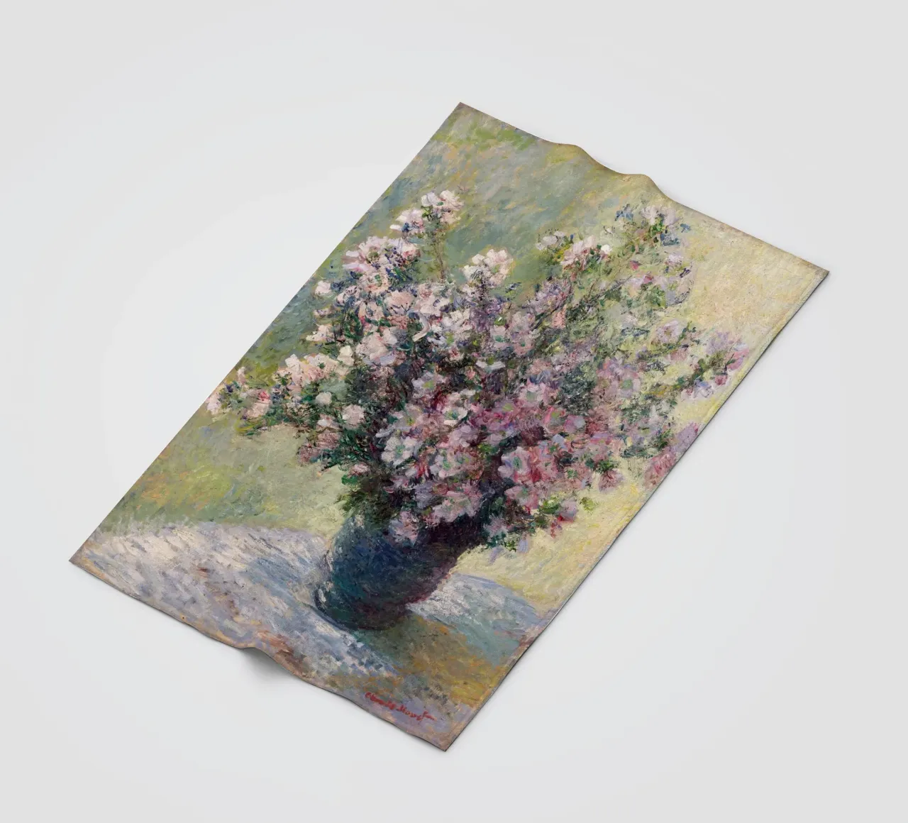 Monet - Vase of Flowers 1881 coperta in pile da apoloprints