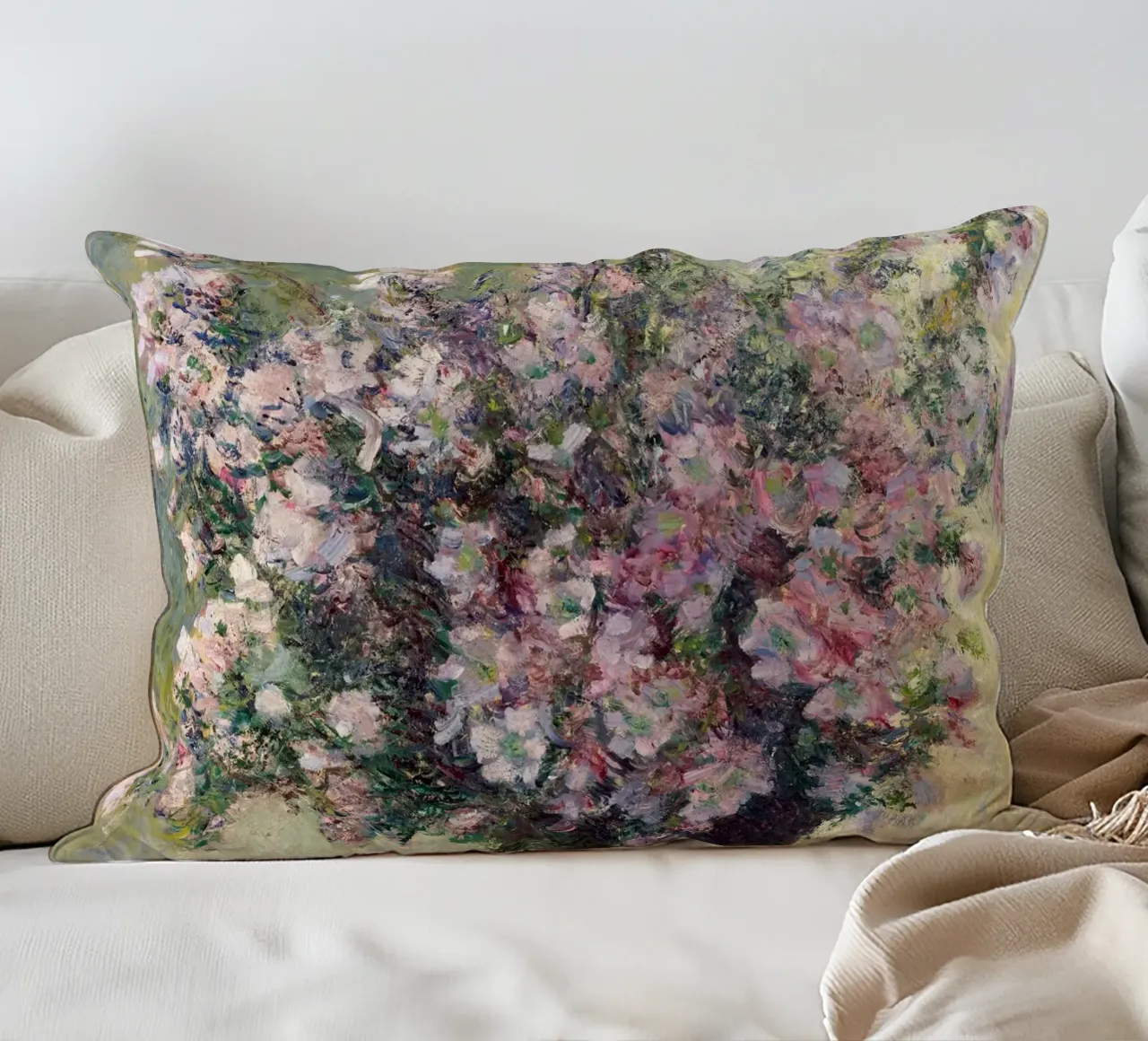 Monet - Vase of Flowers 1881 cuscino da apoloprints
