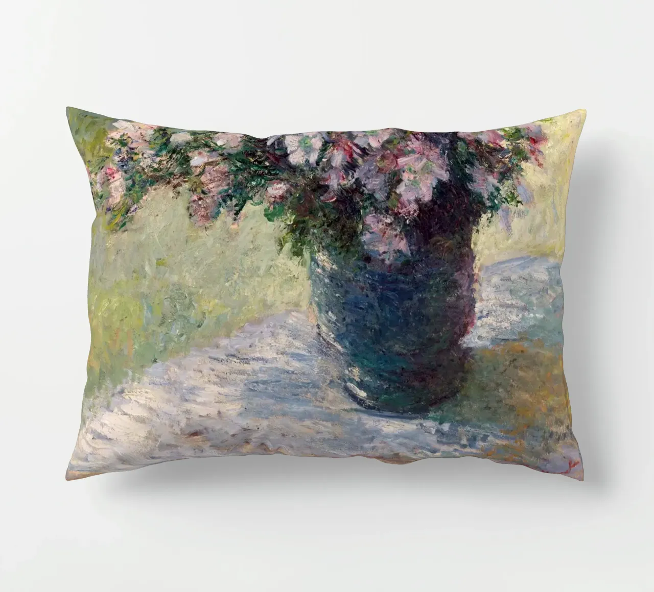 Monet - Vase of Flowers 1881 cuscino da apoloprints