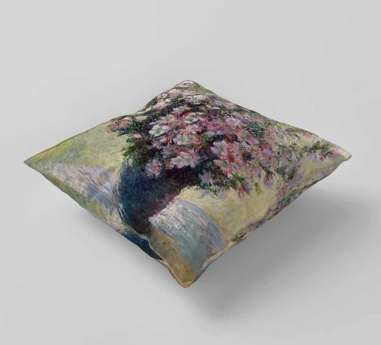 Monet - Vase of Flowers 1881 cuscino da apoloprints
