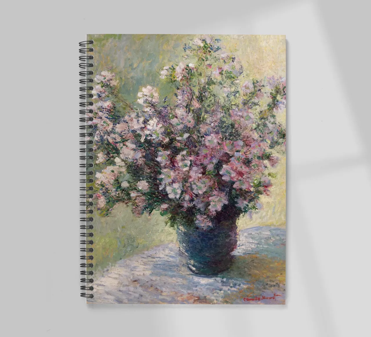 Monet - Vase of Flowers 1881 spiral notebook by apoloprints