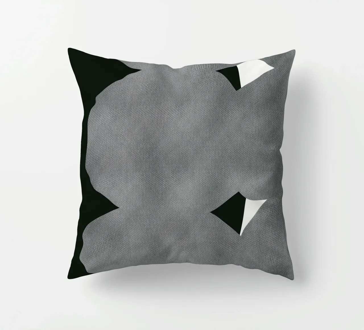 Zwart vet abstract 10 kussen van Little Dean