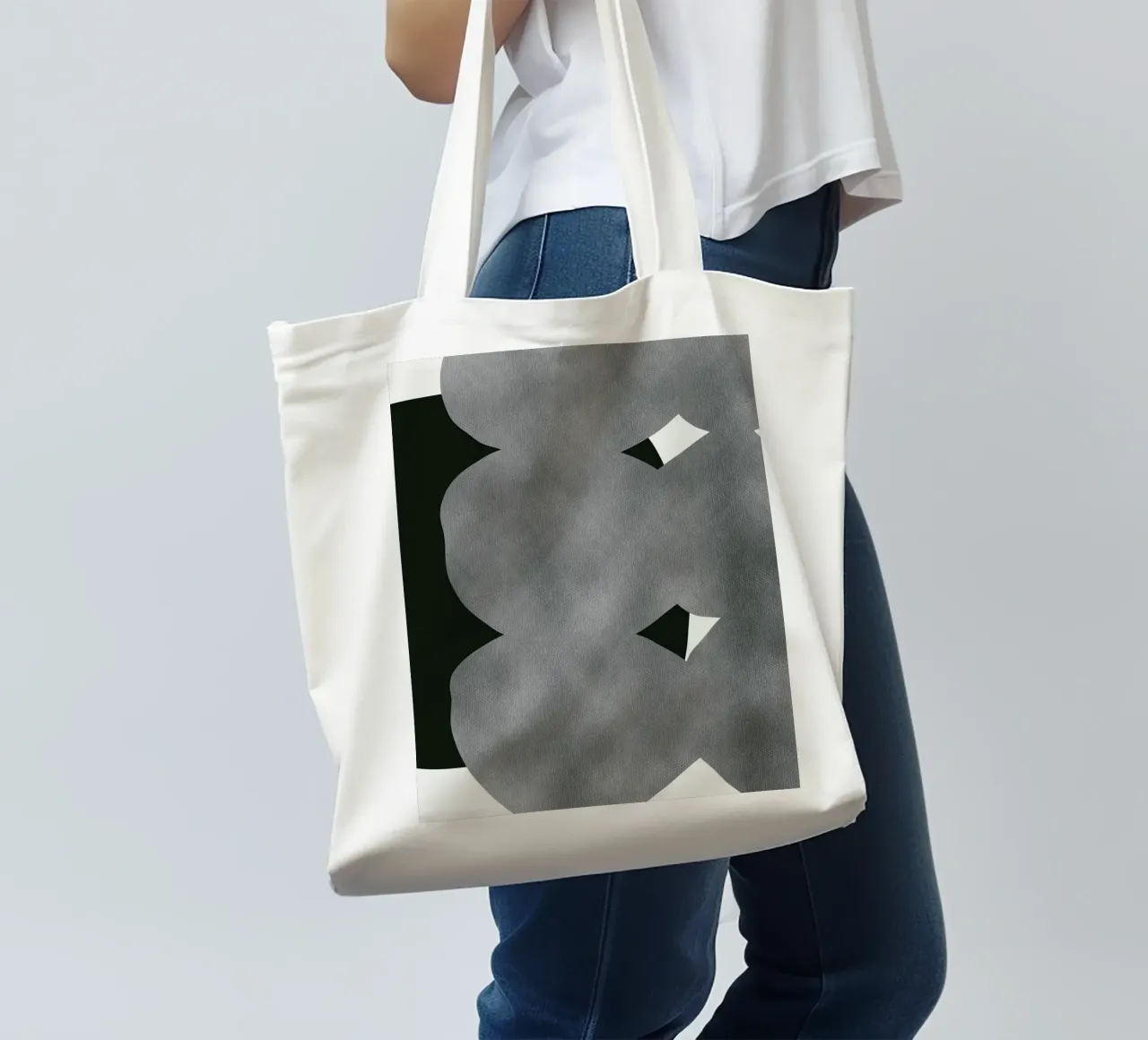 Nero astratto in grassetto 10 borsa in juta da Little Dean