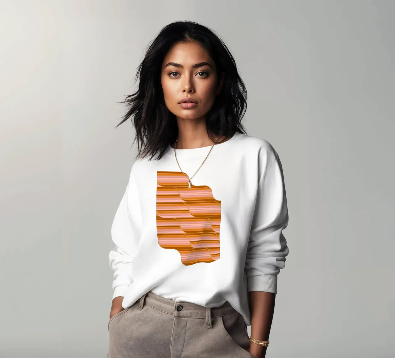 Geo Stripes Butterscotch felpa da SilverPegasus