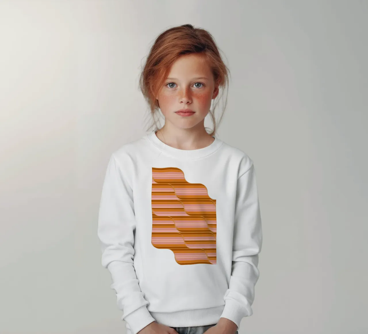 Geo Stripes Butterscotch felpa bambino da SilverPegasus