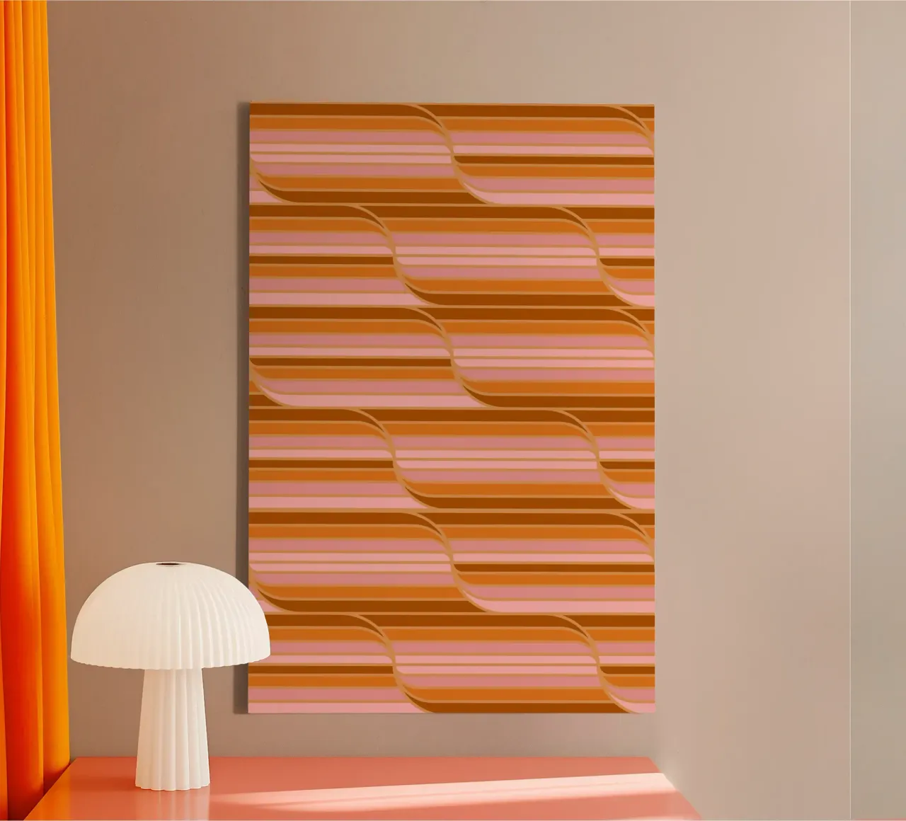 Geo Stripes Butterscotch lienzo de SilverPegasus