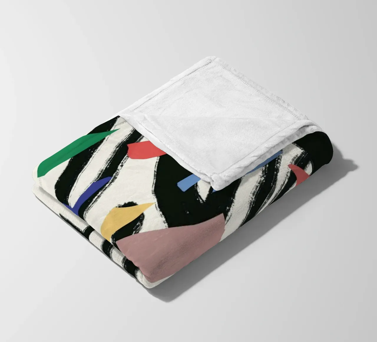 Abstract leaves and branches 02 fleece blanket by Little Dean