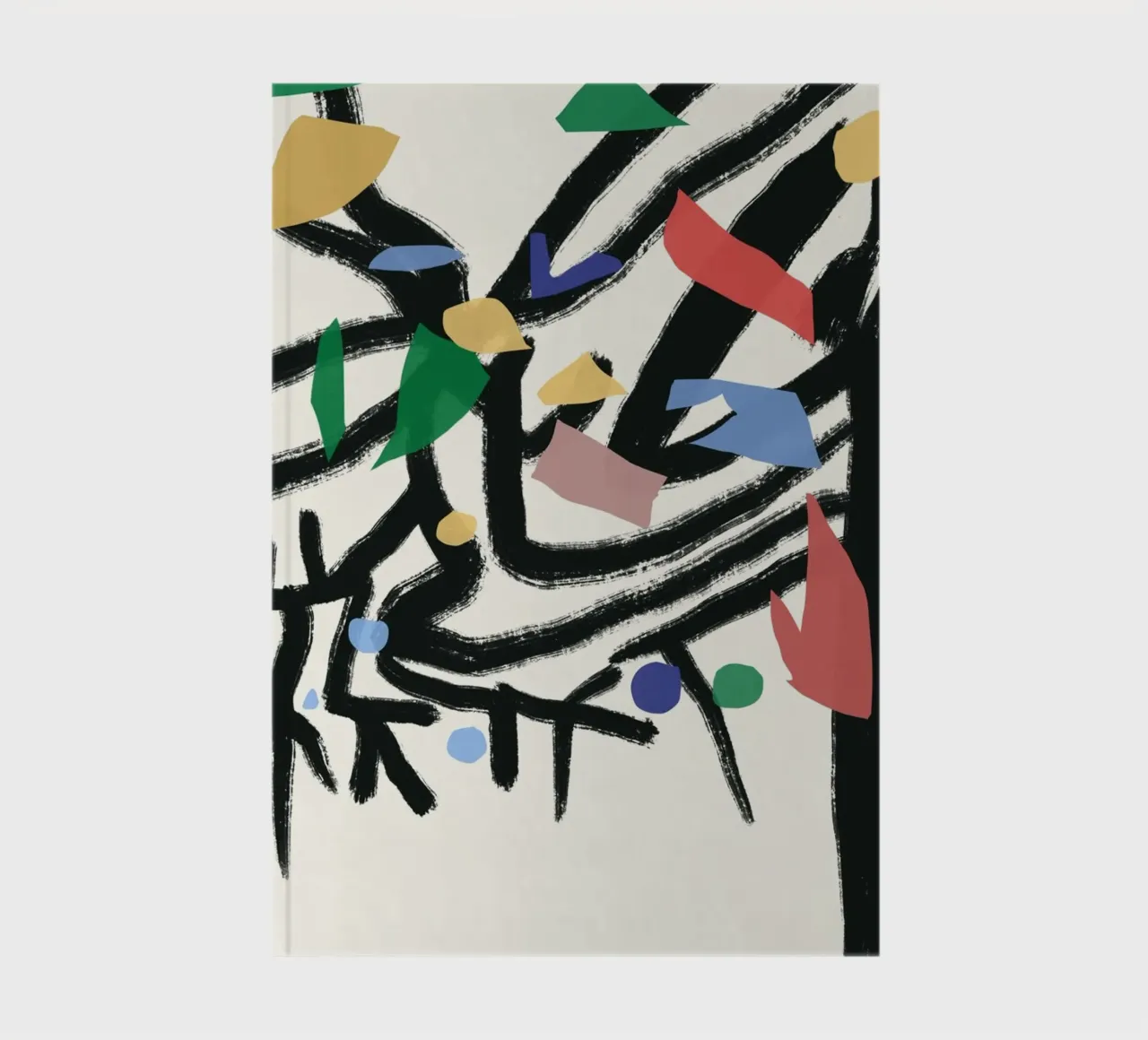 Abstract leaves and branches 02 notebook by Little Dean