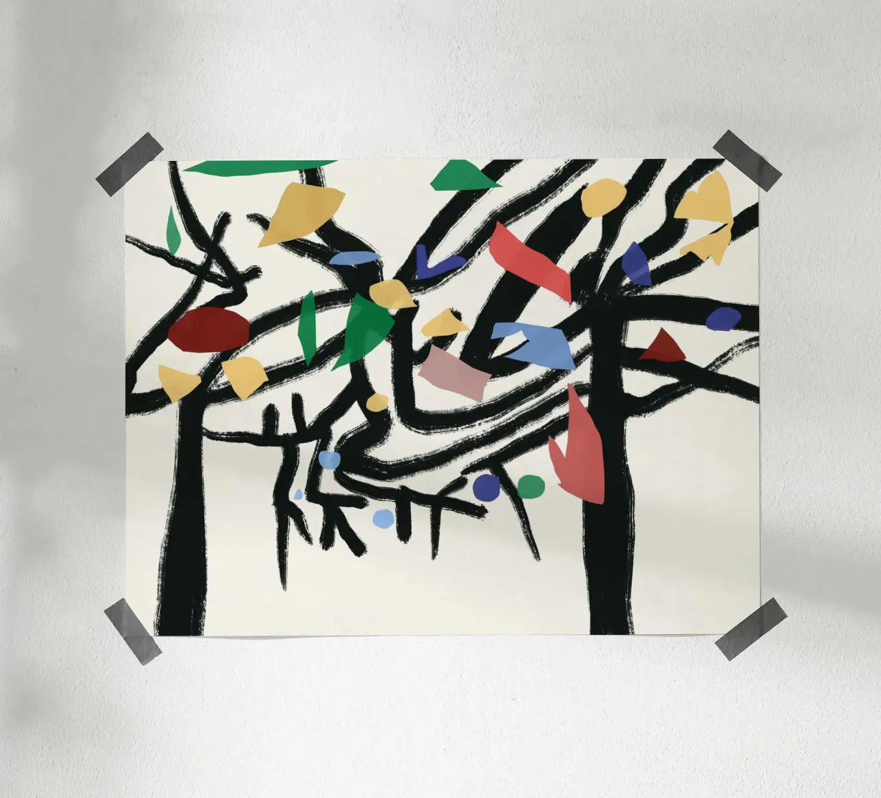 Abstract leaves and branches 02 hahnemühle by Little Dean