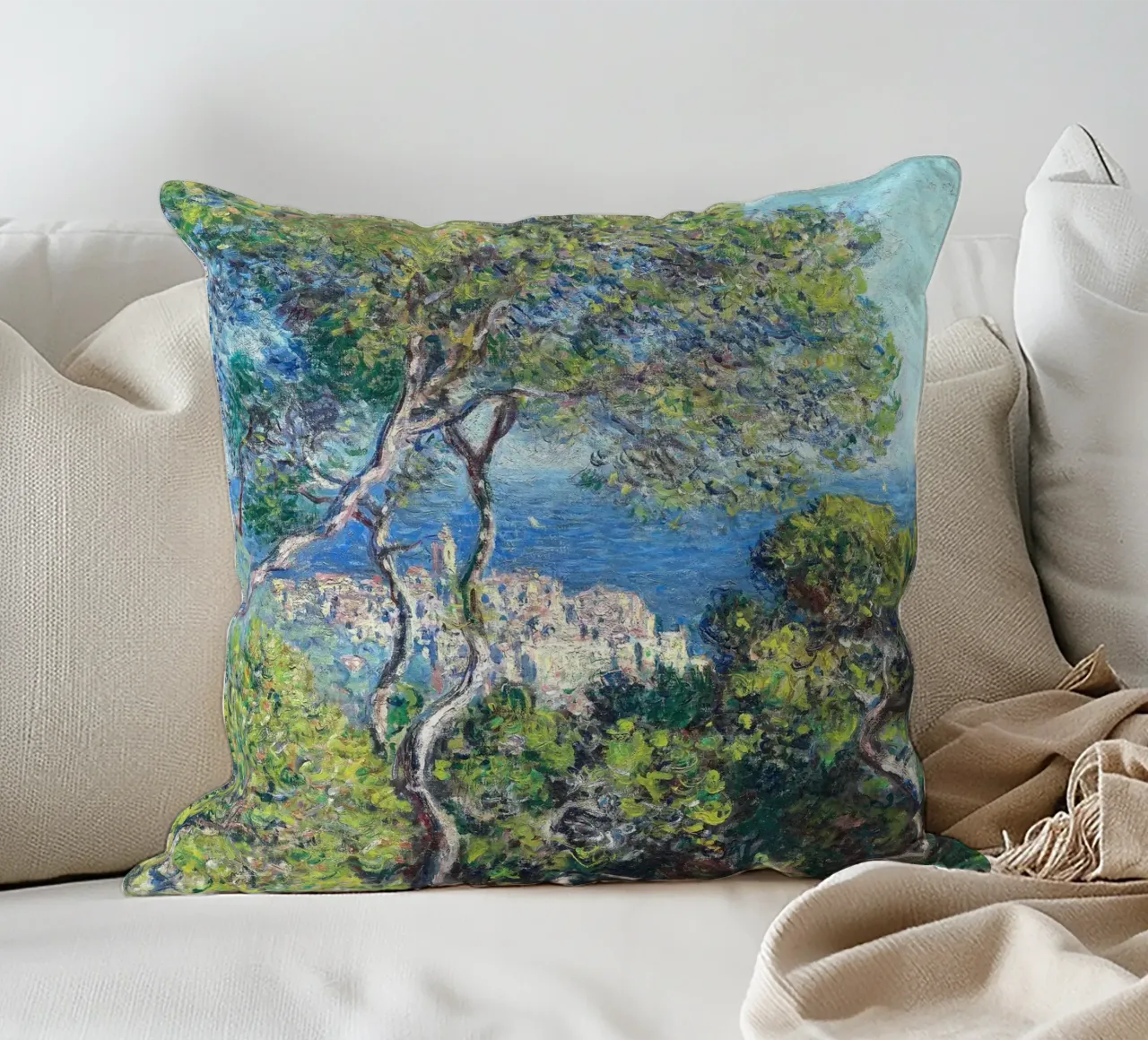 Bordighera Claude Monet 1884 cuscino da apoloprints