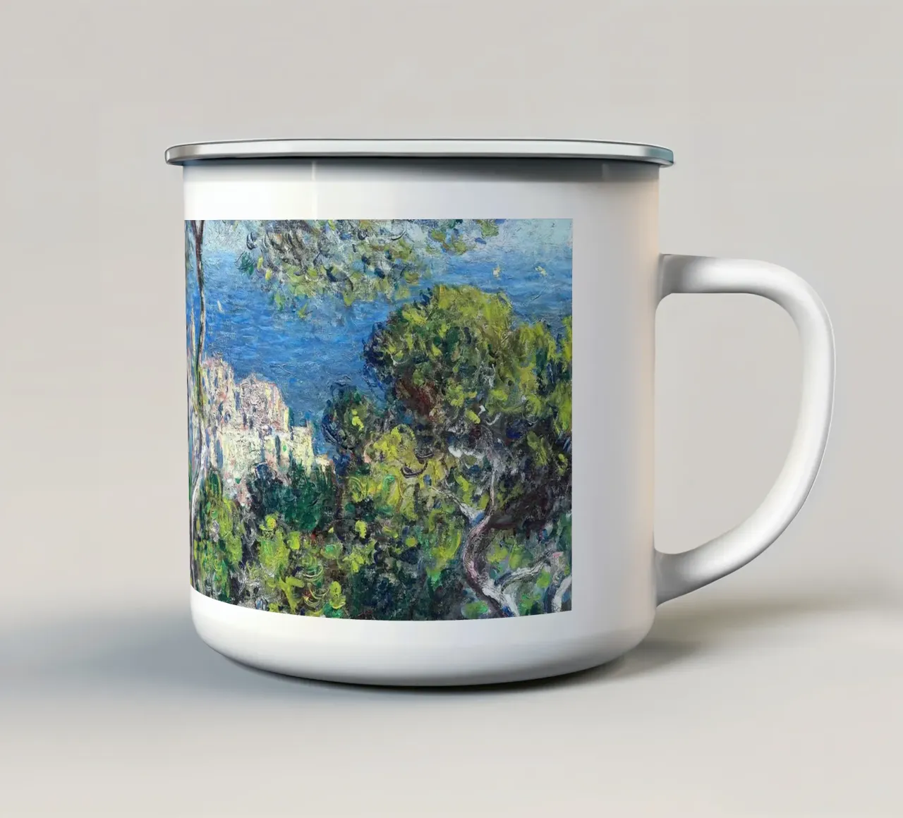 Bordighera Claude Monet 1884 tazza in smalto da apoloprints