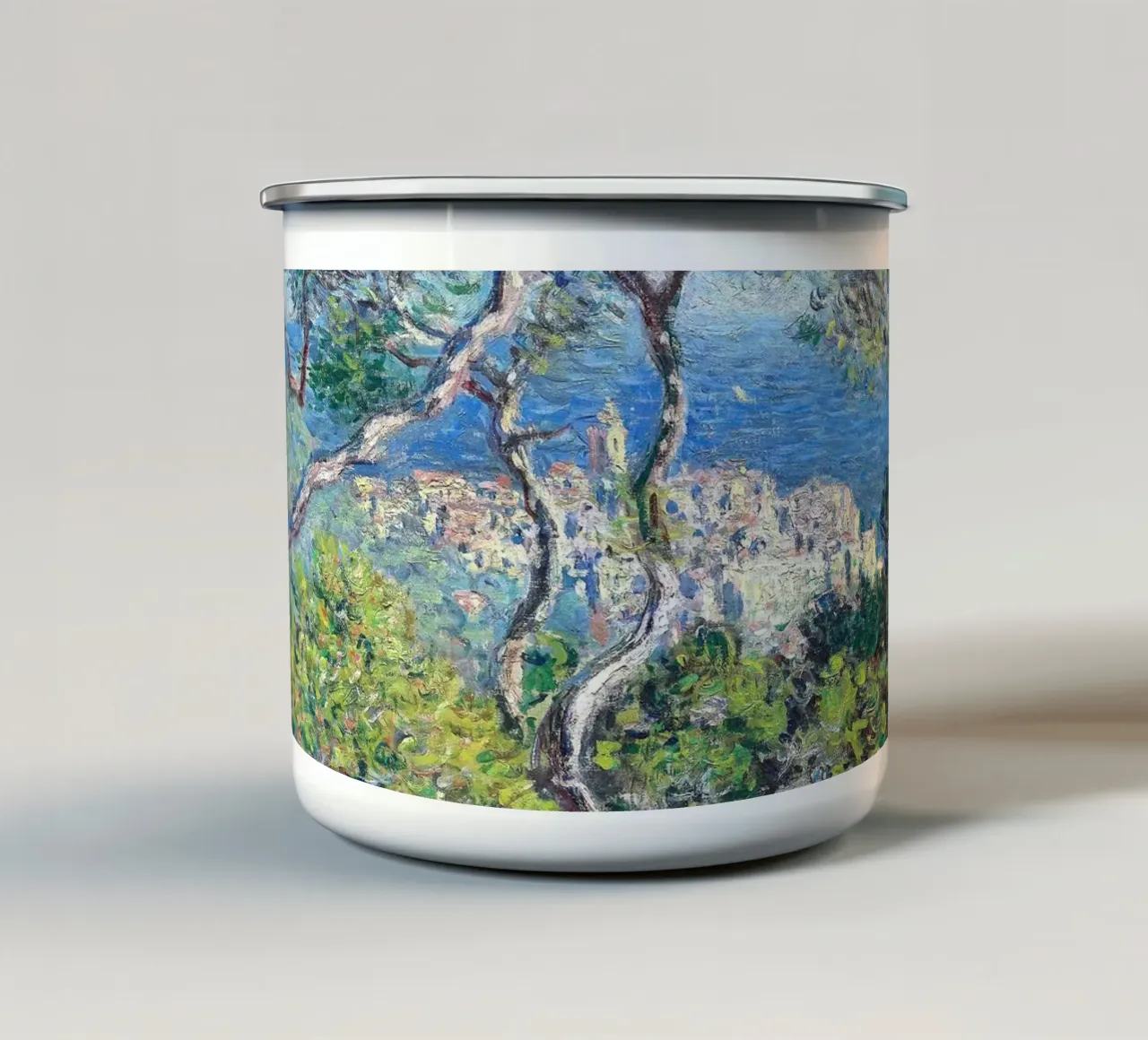 Bordighera Claude Monet 1884 tazza in smalto da apoloprints