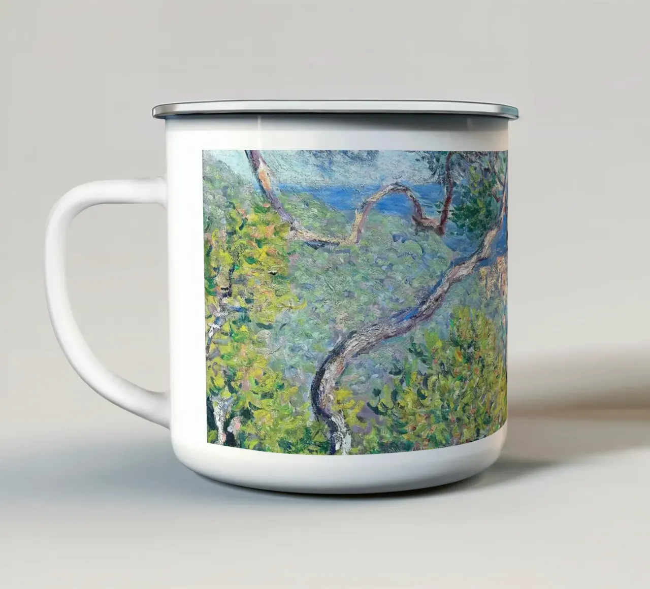 Bordighera Claude Monet 1884 tazza in smalto da apoloprints