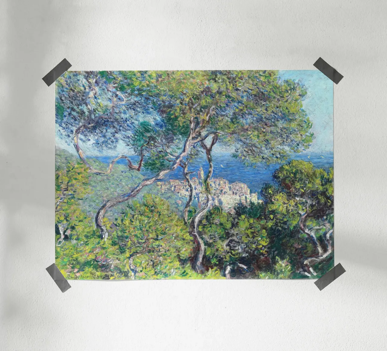Bordighera Claude Monet 1884 carta hahnemühle da apoloprints