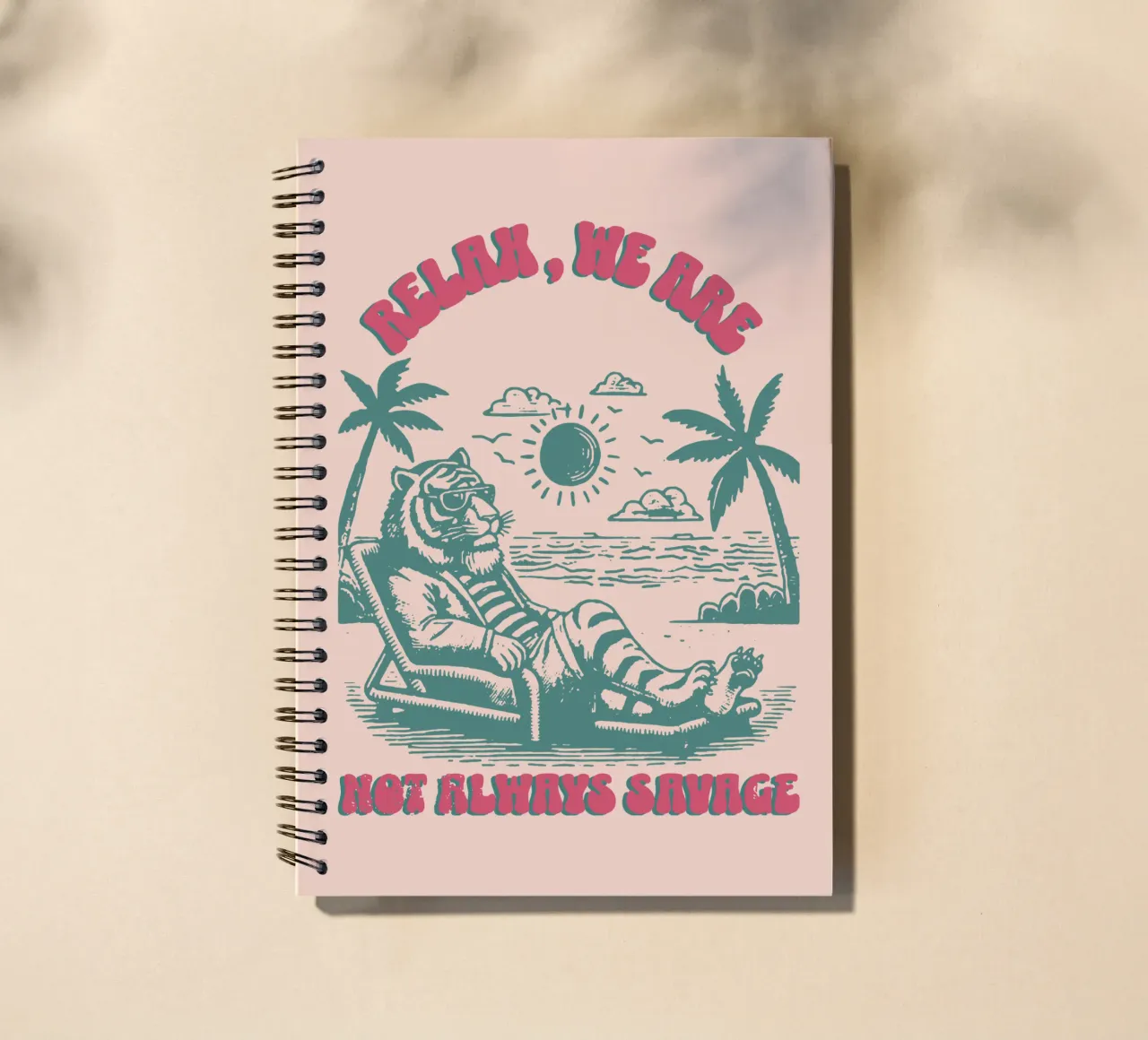 Relax We are not always savage spiral notebook by Gunawan Rb
