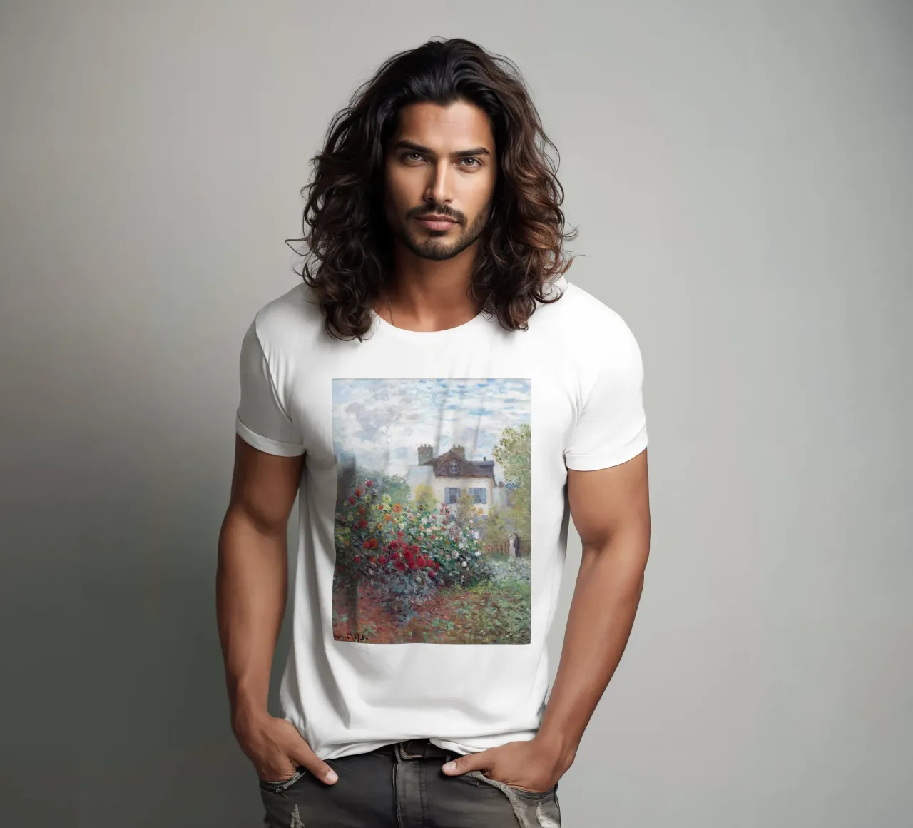 Monet - The Artist's Garden in Argenteuil t-shirt da apoloprints