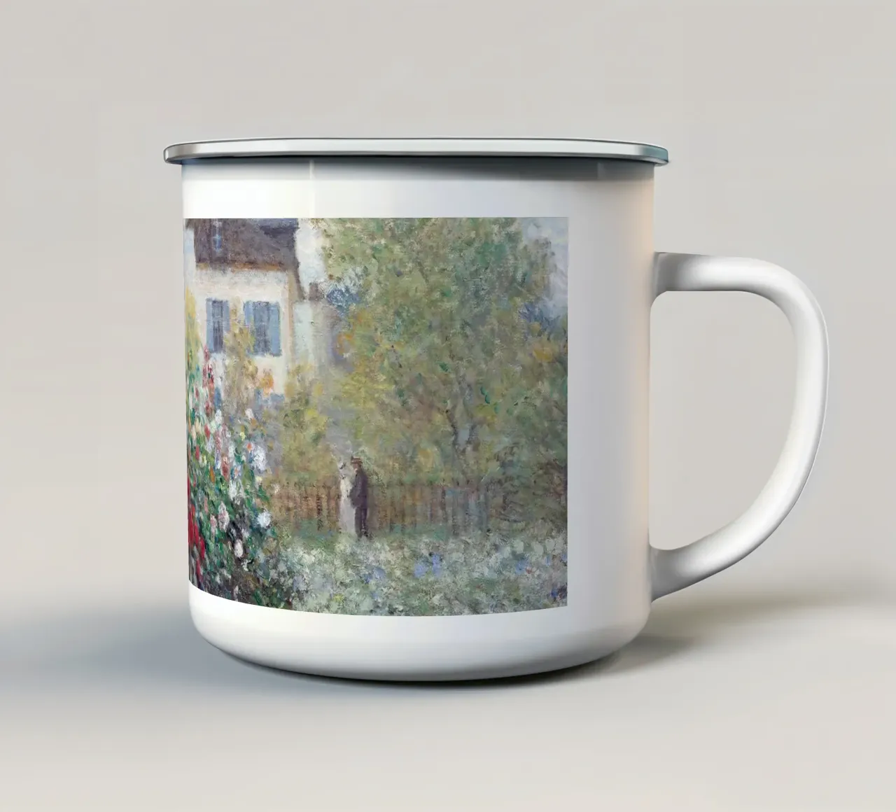Monet - The Artist's Garden in Argenteuil tazza in smalto da apoloprints