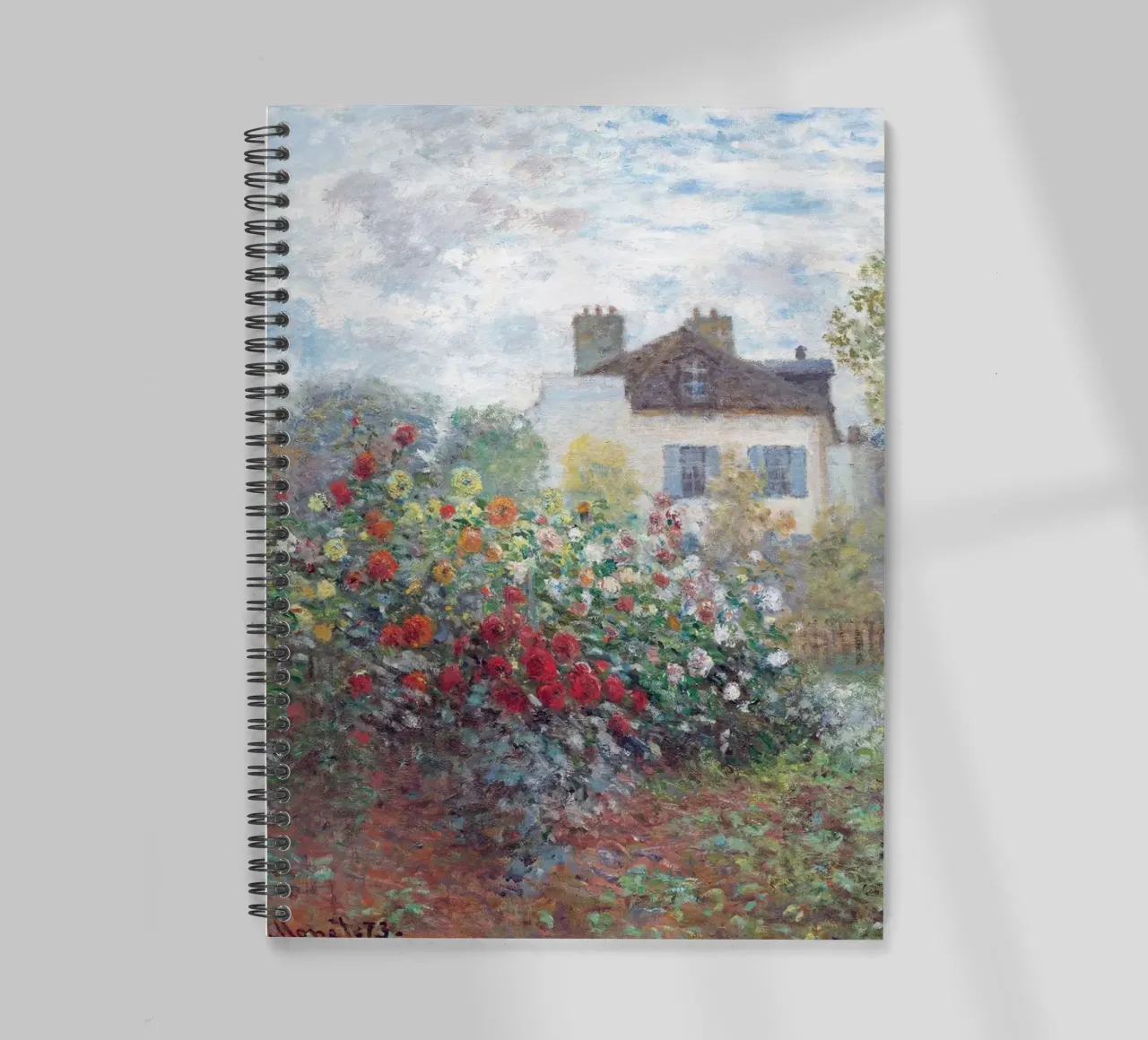 Monet - The Artist's Garden in Argenteuil spiral notebook by apoloprints