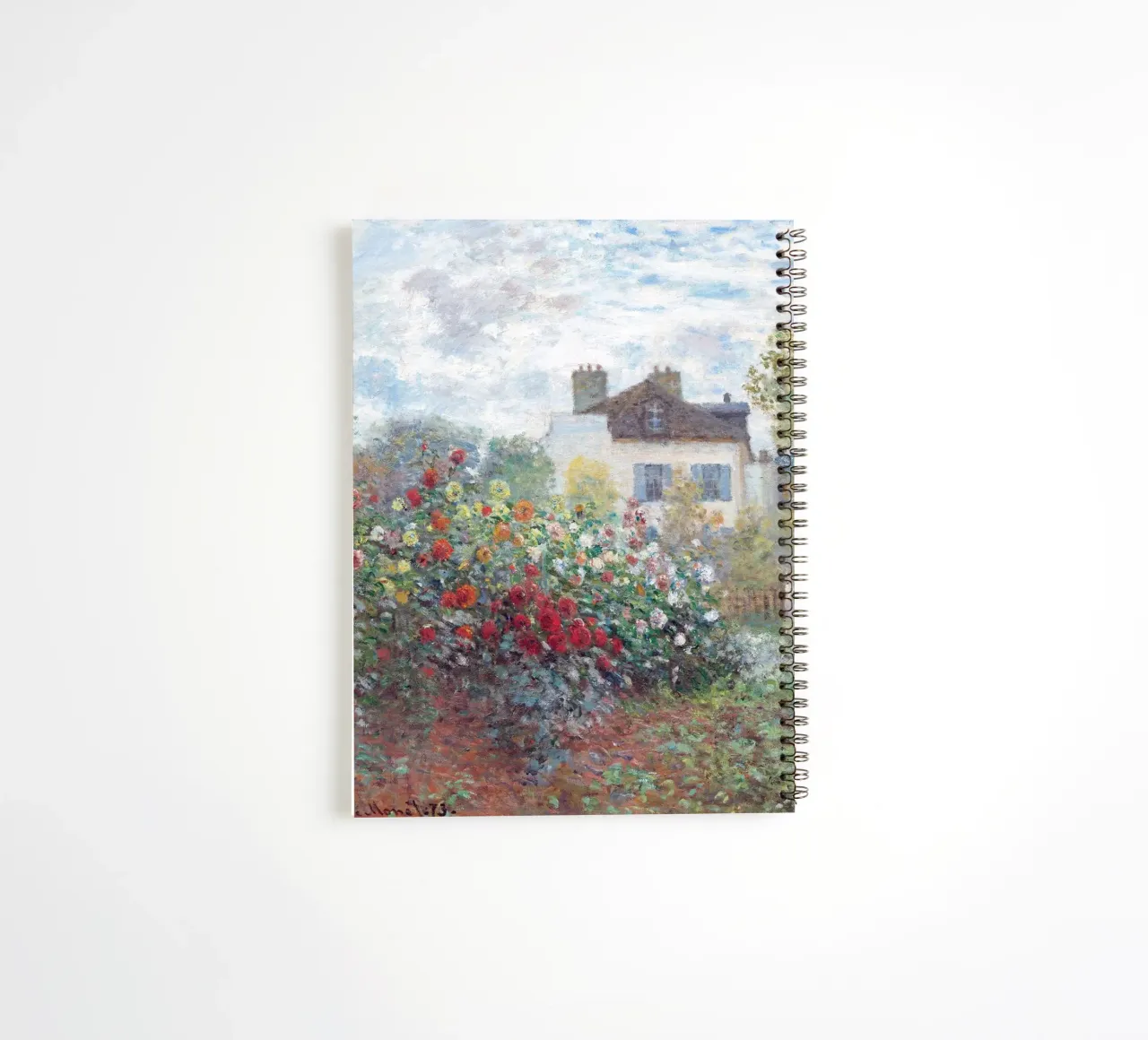 Monet - The Artist's Garden in Argenteuil spiral notebook by apoloprints