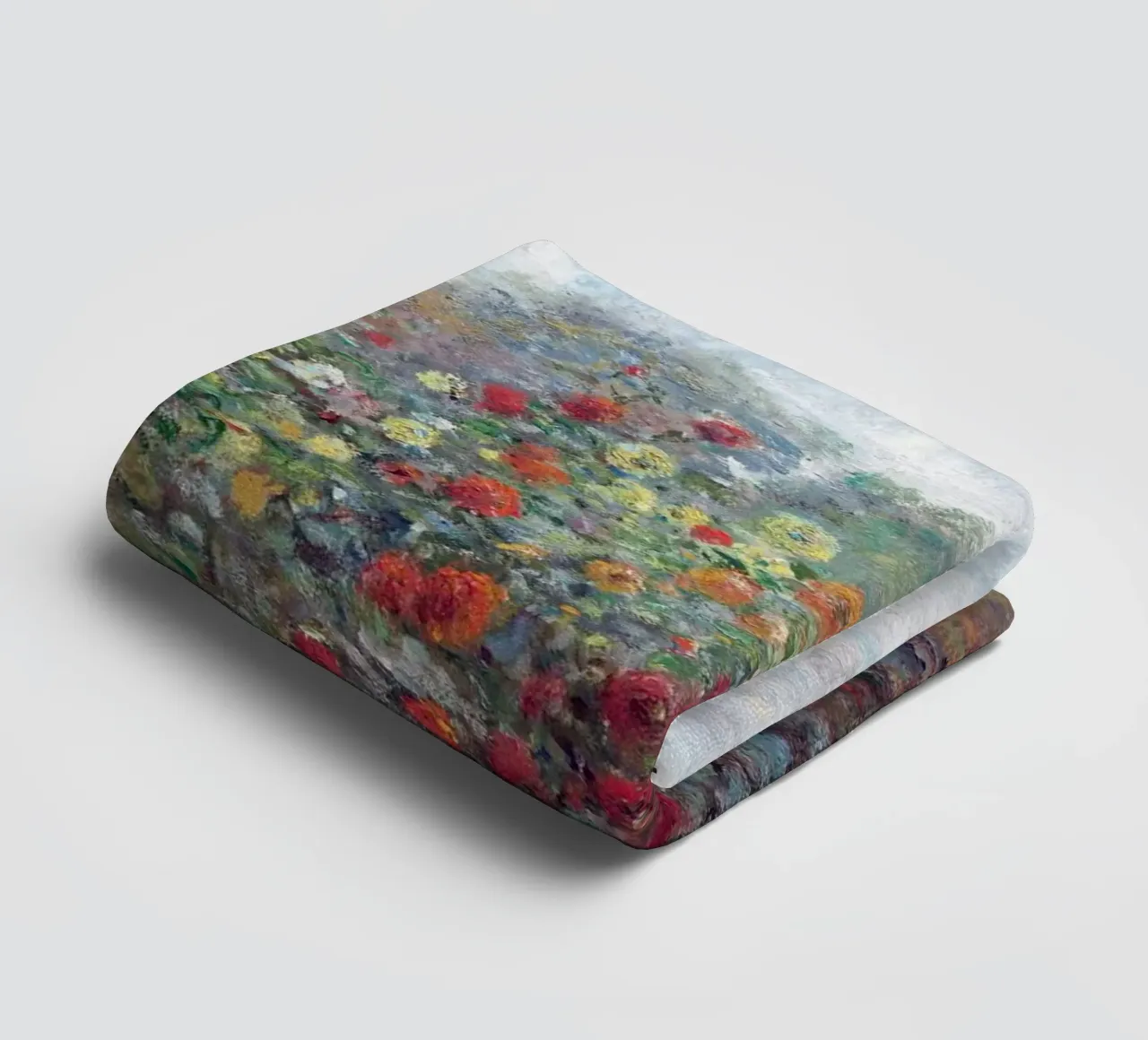 Monet - The Artist's Garden in Argenteuil asciugamano da bagno da apoloprints